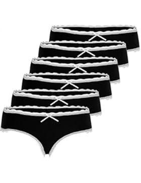 Fabio Farini 6er-Pack Damen Slips Pantys Hipster mit 95% Baumwolle in verschiedenen Farb-Sets