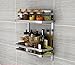 Produktbild CFZWJ Küche Regal Edelstahl Gewürze Küchenzubehör Regale Doppelschicht Wandmontage Multifunktions Küche Finishing Rack 41 * 16 * 45CM Regale