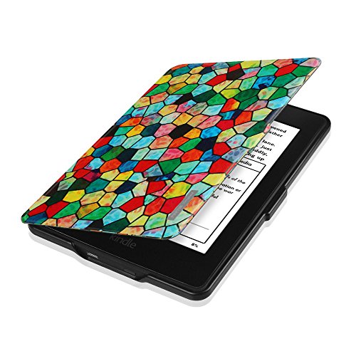 Fintie Kindle Paperwhite Hülle – Die dünnste und leichteste Smartshell Case Schutzhülle Tasche mit auto Sleep / Wake für den neuen Kindle Paperwhite 2016 (mit 300 ppi-Display, 6 Zoll, und integrierter Beleuchtung) und alle Modelle von 2012, 2013, 2014, 2015, Mosaic - 8