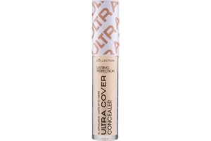 Collection Cosmetics Lasting Perfection Ultra Cover Concealer, Up to 16hr Wear, XL Applicator, Cashew Warm, 5.5ml