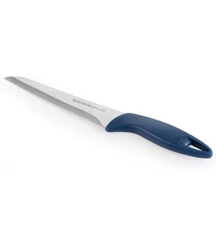Tescoma Presto Coltello Per Pane 20 Cm: Lama Antiaderente In Acciaio Inox, Con Custodia Protettiva