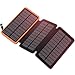 Produktbild ADDTOP Solar Powerbank 24000mAh Solar Ladegerät mit 3 Solar Panels Dual USB Output Wasserdicht Power Bank Externer Akku für iPhone, Samsung Galaxy, iPad, Android Handys