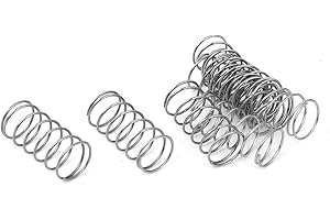 Unifizz Compression Spring,10 Pcs 304 Stainless Steel, 10mm OD, 0.6mm Wire Size, 20mm Free Length, Silver Tone