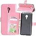 Produktbild Nancen Compatible with Handyhülle Meizu PRO 5 (5.7 Zoll) Lederhülle Style Acht Farbe Weich PU Flip Case Ledertasche/Schutz Etui, Karten Slot Foto Wallet Hülle