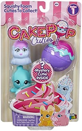 Cakepop Cuties Squishy Foam Collectable Toy Figures Set Playset - Purple
