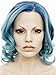 Produktbild imstyle Kunsthaar Medium Länge gewellt Textur BLAU GRÜN Farbe Lace Front Perücken Cosplay Drag Queen Perücken