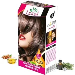 adbeni Lilium Herbal Haico Professional Ammonia-Free Hair Color Cream (Dark Brown)