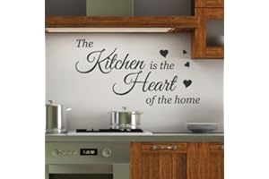 WALL STICKER STUDIO Kitchen is The Heart Wall Quotes Stickers Wall Decals Wall Arts Wall Decoration