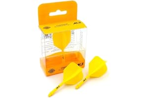 CUESOUL ROST - Set di 3 alette e asta per freccette integrati, forma ad ala grande