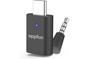 [Gen2]eppfun AK3040Pro USB-C Bluetooth Audio Transmitter for PS5, APTX- Adaptive/aptX LL/aptX HD Wireless Audio Adapter Dongle with Analog Mic Compatible with PS5/Switch/PC/Mac