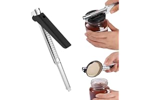 ZISWIN Effortless Arthritis Jar Opener for Seniors,Non-Slip Bottle Opener,Can Opener Manual Lid Opener, Multifunctional Lid Opener for Weak Hands Seniors (Black-1PCS)