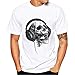 Produktbild Herren Bluse,feiXIANG Herren Mode Drucken T-shirt (S, Weiß)