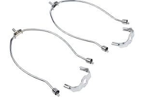 2-pack 15 cm lampa harpa kit silver metall U-form (silver) | Silvermetallfinish, U-formad stabilitet, passar bordslampor, inkluderar ändstycken, enkel gör-det-själv-installation