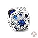 Produktbild MOCCI Regalo di Natale europeo Blu bellezza glaciale Bead fai da te per originale Pandora Bracciali in argento 925 gioielli moda di fascino