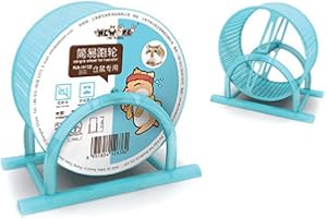 OUKEN 1PC Hamsterrad Laufrad Hamster Hamster Spielzeug Hamster Zubehör Pet Comfort Tretmühle Laufräder Quiet Hamster Laufrad Stille Spinner groß und leicht anbringen to Wire Cage für Kleintiere (blau)