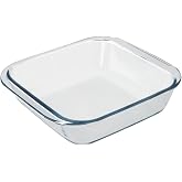 Square Borosilicate Glass Oven Dish, 1.1 litres. 18 x 18 cm. Ideal Meclas, Salads, Desserts, Cooking, Resposteria. BPA Free