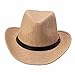Produktbild Oyedens Sommer Männer Strohhut Cowboyhut, Schirmmütze Sonnenschutz Hut Hüte Strohhut Sonnenhut Jazz Mode Cotton Hüte Vintage Classics Hut Einstellbar Kappe Strandhut Sommerhut Panamahut Damen Herren