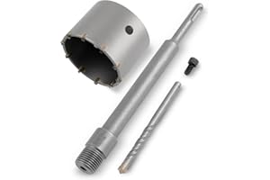 BINOTA Scie Cloche à Béton 80 mm avec Tige SDS Plus 220 mm Pour Ciment, Brique, Pierre, Mur, Béton Autonivelant