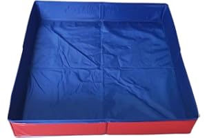 DORUGAGE Dog Sand Pit | 50×50cm Small Paddling Pool | PVC Foldable Pet Swimming Pool | Dog Bath Tub | Non-Inflatable Portable Pool for Small-Bodied Pet for Backyard Garden Patio Bathroom