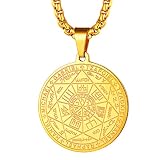✟ MEDIDA ✟: Colgante: 42mm * 31mm; cadena: 3mm ancho y 55 cm (+ 5 cm) largo - tenga en cuenta que la longitud de la cadena es ajustable. 26.6 gramos por pieza.