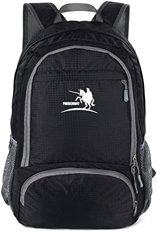 Sijueam (35L,Black) Foldable Backpack Handbag Lightweight Waterproof Nylon Portable Shoulder Bag Rucksack for Outdoor Sports Travelling Hiking Mountain Climbing Cycling Trekking Camping