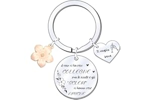 POIUYTRE Regali Natale Collega Regalo Colleghe Colleghe per caso Amiche per scelta Portachiavi per Amici Regalo di Ringraziamento per Colleghi e Amici Regalo Colleghi Compleanno Regalo Donna
