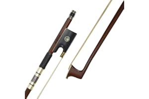 SURVEAL Archetto per violino in legno di verzino con coda di cavallo della Mongolia e il miglior elastico, confezione da 1 pezzo 1/2