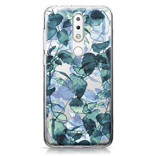 CASEiLike Nokia 5.1 case, Botanica Leaves 1603 Pattern TPU Case Bumper Snap-on Back Cover for Nokia 5.1