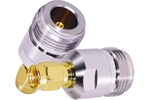 CNARIO N Type Female to SMA Male Coaxial Adapter SMA to N Coax Connector Antenna Adapter RF Coaxial CB Radio Antenna Converter for WiFi Antenna Broadcast Radio 2PCS