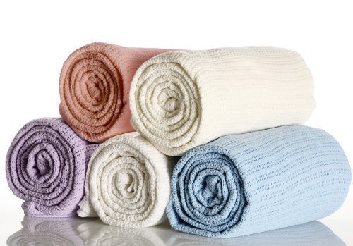 Nursery Baby Cellular Blanket Cream Pram/Moses - Baby Cream Blanket