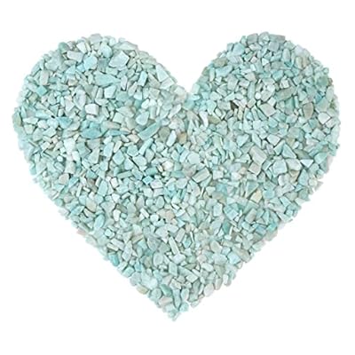 Crocon 1lb Crushed Amazonite Chips Bulk Stone 2000+ Carats Natural Quartz Pieces Irregular Shape Gemstone Tumbling Cabbing Gem Mining Chakra Balancing Reiki And Crystal Healing Home Office Décor