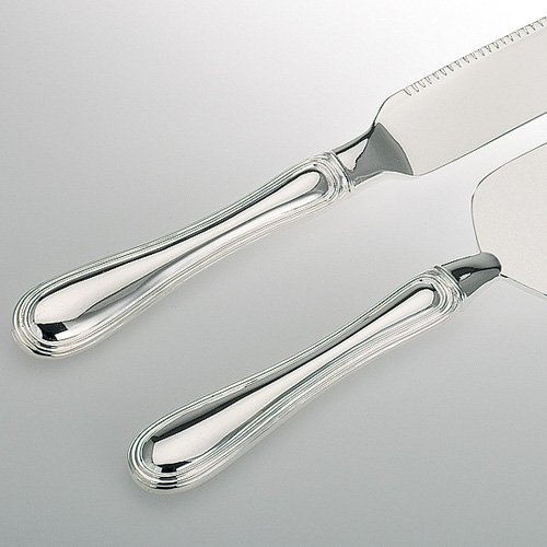 Tortenbesteck versilbert 2-teilig Silber Gravierbar Tortenheber Tortenmesser Kuchenbesteck Hochzeit - 2