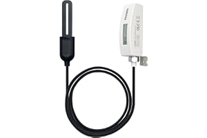 ECOWITT Jordfuktighetssensor WH51L med 1M-kabel, 8 kanaler fuktövervakare för blommor och växter med LCD-skärm, utomhusjordfu