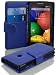 Produktbild Lenovo (Motorola) MOTO E (1.Gen.) Hülle in BLAU von Cadorabo - Handyhülle mit Kartenfach für MOTO E case Cover Schutzhülle Etui Tasche Book Klapp Style in KÖNIGS BLAU