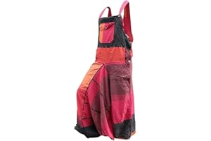 SHOPOHOLIC FASHION Der Frauen Männer Unisex Hippie Patch-Latzhose