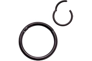 4youquality Surgical Steel Nose Ring Septum Clicker Hinge Segment Ear Helix Tragus Ring Hoop Nose Rings