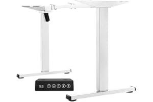 Flamaker Höhenverstellbarer Schreibtisch Elektrisch Tischgestell Höhenverstellbar Elektrisch 2-Fach-Teleskop Mit Memory-Steuerung Höhenverstellbarer Schreibtisch Gestell (Weiß)
