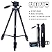 Produktbild Alboot Fotostativ Action 163 3D (Höhe 56–163 cm, 3-Wege Kugelkopf, Gummifüße und Spikes, Belastbarkeit bis 4 kg, Gewicht 1200 g leicht, Kamera Stativ inkl. Tragetasche) schwarz