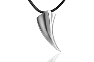 DonDon Herren Lederkette Leder Halskette 50 cm mit Edelstahl Anhänger Drache Thor Hammer Zahn Totenkopf Löwe und vielen weiteren