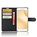 Produktbild SMTR Xiaomi Mi6 (5.15") Wallet Tasche Hülle - Ledertasche im Bookstyle in Schwarz - [Ultra Slim][Card Slot][Handyhülle] Flip Wallet Case Etui für Xiaomi Mi6