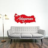 Islamische Wandtattoos - Meccastyle - Türkiye Haritasi Adıyaman - A5-02