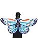Produktbild TEBAISE Damen Kostüm Karneval Fasching Fasnacht Schmetterling Weicher Stoff Gewebe Flügel Schal Nymphen Pixie Cosplay Kostüm Zubehör Zusatz Umhang Mittelalter Kostüme Kleid Umhänge Flügel für Kinder