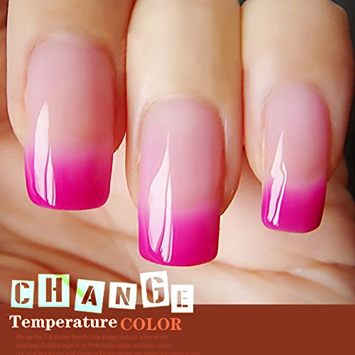 Gellen auflösbarer Gel Nagellack UV Thermo Farbwechsel sich ändert nach Temperatur 10ml #115 - 7