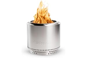 Solo Stove Bonfire 2.0 with Stand, Smokeless Fire Pit | Wood Burning Fire Pits for Garden w/Removable Ash Pan, Portable Outdoor Firepit, Stainless Steel, 49.5 x 44.5 cm, 10 kg