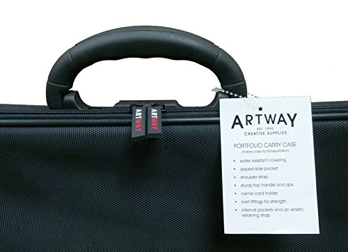 Artway – Zeichentasche – Umhängegurt und Innengurte – Innen- und Außenfächer – A3 - 4