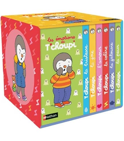 Coffret Nathan 7 Jeux T’choupi – Mémo, Loto, Chiffres, émotions, Contraires, Couleurs – Dès 2 Ans – Apprentissage Maternelle