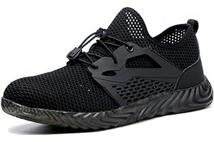 Ayqyc Sommer Arbeitsschuhe Herren S3 Leicht Sicherheitsschuhe Damen Atmungsaktive Stahlkappen Schuhe 36-48