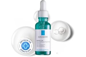 La Roche Posay Hochkonzentriertes Serum, Für fettige, zu Akne neigende Haut, Mit peelender Wirkung, Porenverfeinernd, Mit Niacinamid und Salicylsäure, Effaclar, 30 ml