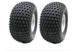 Parnells - Jeu de 2 Roues et Pneus Complets, 22x11.00-8 2 - Wanda 4 Plis, 4 Goujons 100 mm Pcd, Diamètre 538 mm, Largeur 270 mm, 154 kg - Marquage E, pour Remorques de Jardin, Remorques ATV Quad, Kart