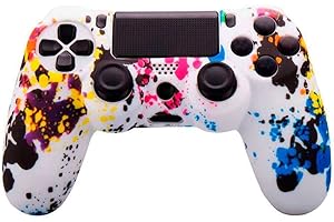 OcioDual Silikon Schutz Hülle Kompatibel mit PS4/Slim/PRO Farbflecken Malen Controller Cover Skin Case Protector Anti-Rutsch